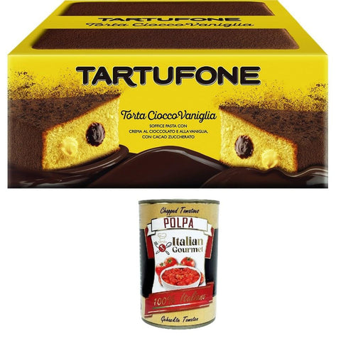 Motta Tartufone Brot & Backwaren Motta Tartufone CioccoVaniglia doppelte Schokoladen- und Vanillecreme 450 g italienisch Original Pastasauce + kostenlos polpa 400 g 8032804040014