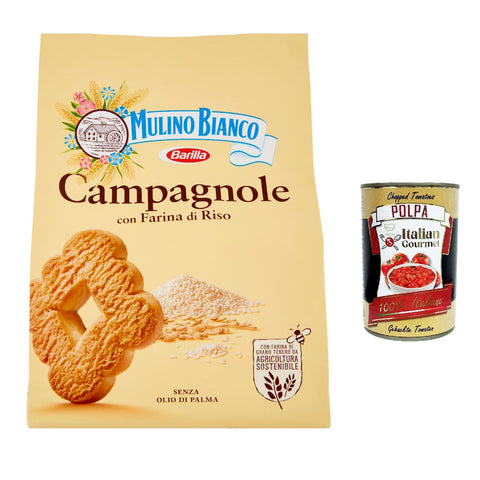 Mulino Bianco Campagnole Shortbread Kekse mit Reismehl 12x700g Original italienisch