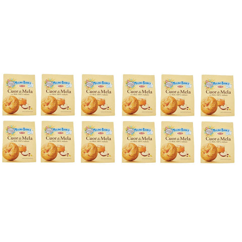 Mulino Bianco Kekse Cuor Mela Biscuits Cookies Apfel Kuchen Butterkekse 12x250g Original italienisch