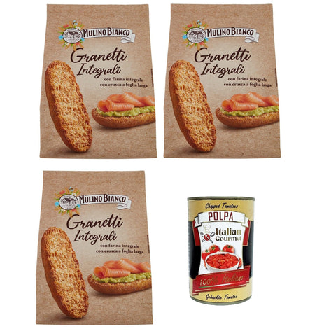Mulino Bianco Crostini Granetti integrali Vollkorn Croutons, reich an Ballaststoffen Snack, 280 g italienisch Original