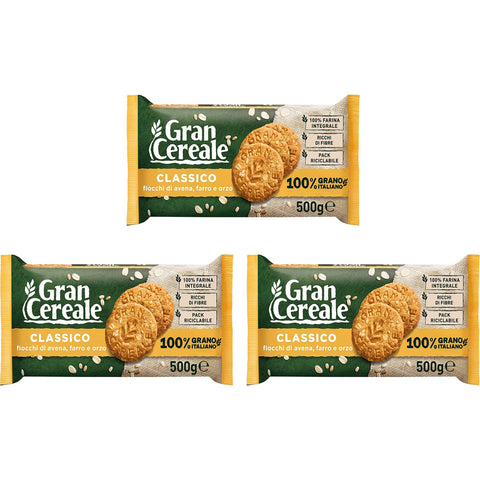 Mulino Bianco Gran Cereale Classico korn getreide kekse Multi Cerealien 3x500g Original italienisch