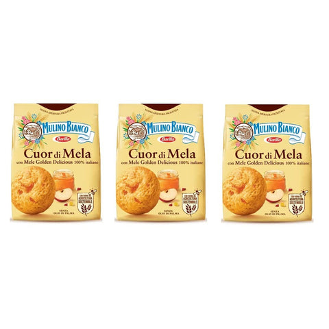 Mulino Bianco Kekse 'Cuor di Mela' 3x250g Original italienisch