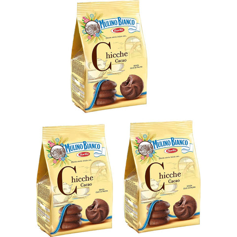 Mulino Bianco Kekse mit Schokolade Kakao Chicche cookies cocoa Kuchen 3x200g Original italienisch