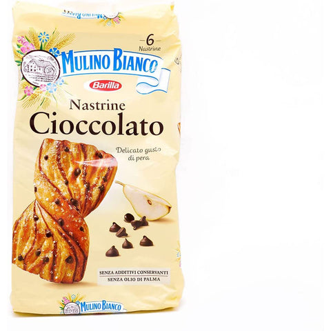 Mulino Bianco Nastrine Cioccolato kekse kuchen mit zartem Birnengeschmack, süßer Snack für zwischendurch 3x240g Original italienisch