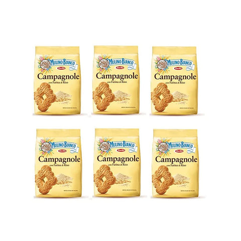 Barilla Mulino Bianco Campagnole con Farina di Riso Shortbread Kekse mit Reismehl 6x700g Original italienisch