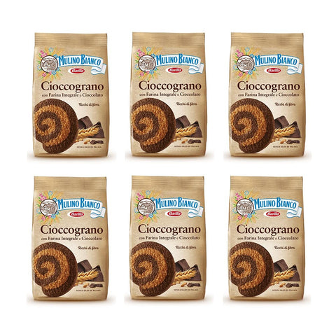 Mulino Bianco Cioccograno Vollkorn kekse mit schokolade biscuits kuchen 6x 330g Original italienisch