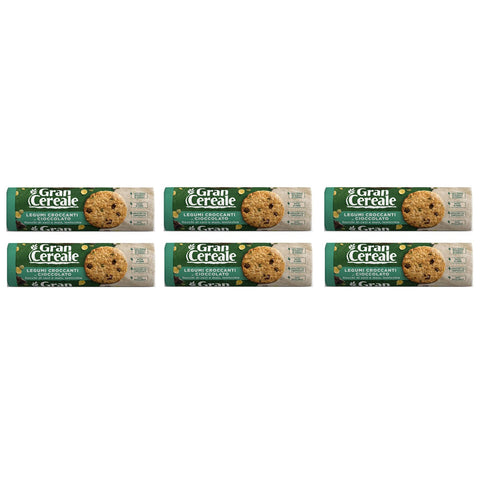 Mulino Bianco Gran Cereale knusprige Linsen und Schokolade Fasern kekse Multi Cerealien 270 g 6x italienisch Original