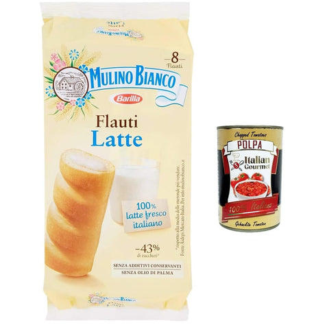 Mulino Bianco Kekse Mulino Bianco Flauti Milch kuchen snack mit 100 % frischer italienischer Milch 3x280g Original italienisch Kekse 8076809513173