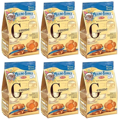 Mulino Bianco Kekse Mulino Bianco Gemme Kekse biskuits cookies kuchen mit Aprikosenmarmelade 200 6x Original italienisch 8076809529976