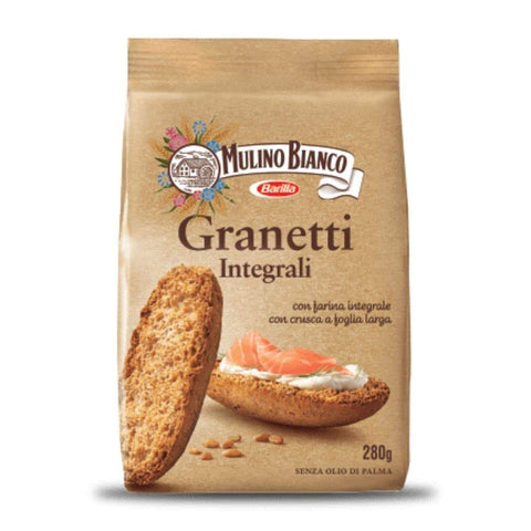 Mulino Bianco Kekse Mulino Bianco Granetti Integrali Senza Conservanti 12 Pezzi 280 Grammi Original italienisch 8054134292680