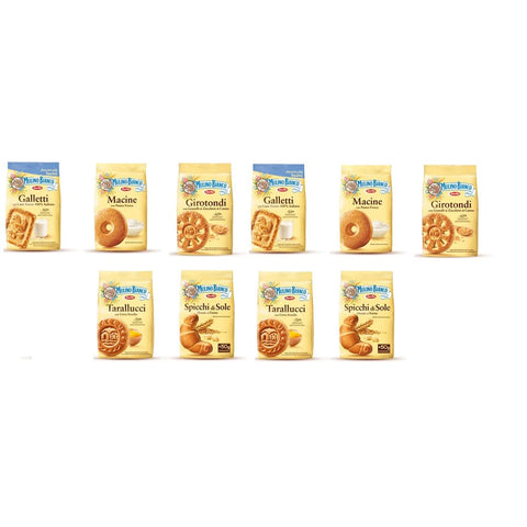 Mulino Bianco Kekse Mulino Bianco Kekse testpaket 10x350G Girotondi Macine Galletti Spicchi di sole Original italienisch 8076809540629