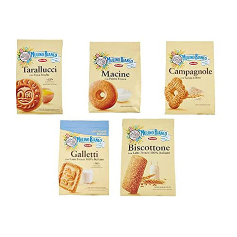 Mulino Bianco Kekse testpaket macine galletti biscottone campagnola 5x700g Original italienisch