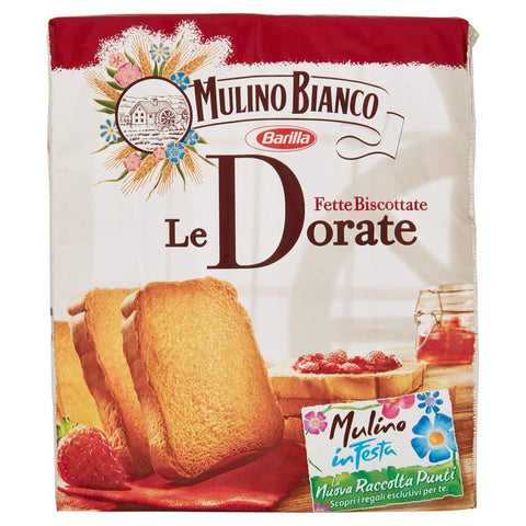Mulino Bianco Kekse Mulino Bianco Le Dorate Fette Biscottate Golden Rusks aus Italien 315 g Original italienisch 7426922386863