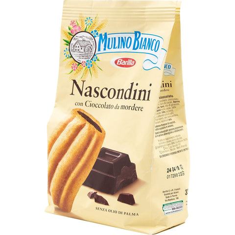 Mulino Bianco Nascondini Italienische Kekse Kekse mit Schokoladenfüllung,, ohne Palmöl 1x600g Original italienisch