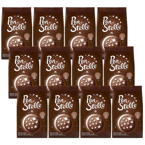 Mulino Bianco Kekse Mulino Bianco Pan di stella - Italienische Schokoladenkekse mit gefrorenen Sternen 350g x 12 pakete (Pan di stella, x12) Original italienisch 5905141653564