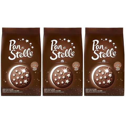Mulino Bianco Kekse Mulino Bianco Pan di stella - Italienische Schokoladenkekse mit gefrorenen Sternen 350g x 3 pakete (Pan di stella, x3) Original italienisch 5905141653540