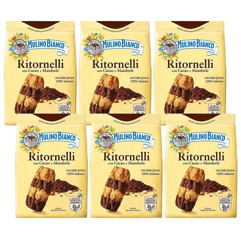 Mulino Bianco Kekse Mulino Bianco Ritornelli Italienische Kekse mit Kakao und Mandeln 700 g (Ritornelli, x6) italienisch Original 5905141653069