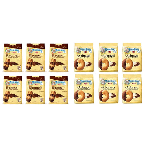 Mulino Bianco Testpaket Abbracci Ritornelli Kekse Biscuits Cookies ( 12 x 700 g ) italienisch Original