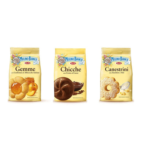 Mulino Bianco Canestrini-Gemme-Chicche Kekse biskuits 3x200g neue Güte Testpaket Original italienisch