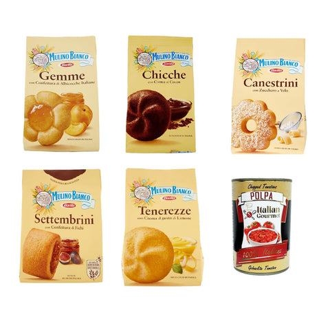 Mulino Bianco Testpaket Dolcetti Shortbread Kekse zum Anbeißen biscuits cookies 5 Stücke 4x 200 g 1x 300 g italienisch Original