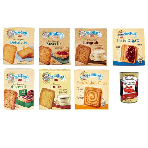 Mulino Bianco Testpaket Fette biscottate 7x 315 g Zwieback Kekse italienisch Original