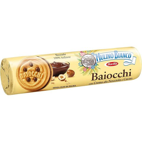 Mulino Bianco Riegel Mulino Bianco Baiocchi tube schoko reigel Kekse mit Schokolade 168gr snack 3x Original italienisch 8076809574969