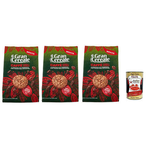 Mulino Bianco Snack Kuchen & Backwaren Mulino Bianco Gran Cereale Biscotti con Caffè 100% Arabica e Cioccolato Fondente con Fave dell'Ecuador Kekse mit Kaffee und dunkle Schokolade 3x280 g 8076809584739