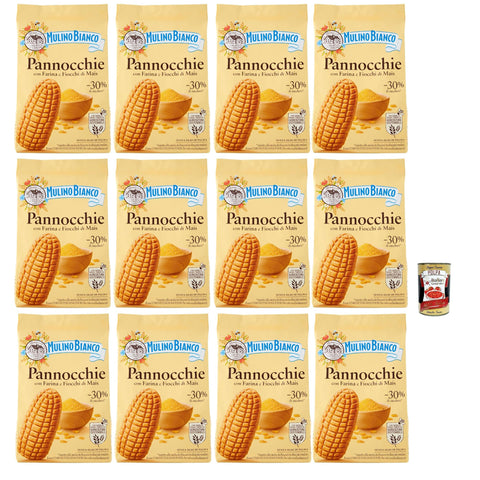 Mulino Bianco Pannocchie Biscotti con Farina di Mais, Kekse aus Maismehl, biscuits cookies, 12x 350 g italienisch Original