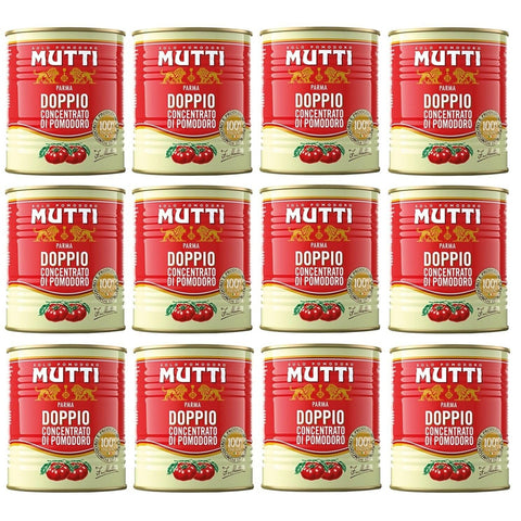 Mutti 12er-Pack Mutti Doppeltes Tomatenkonzentrat Doppio Concentrato di Pomodoro Dose 880 g italienisch Original Gemüsekonserve