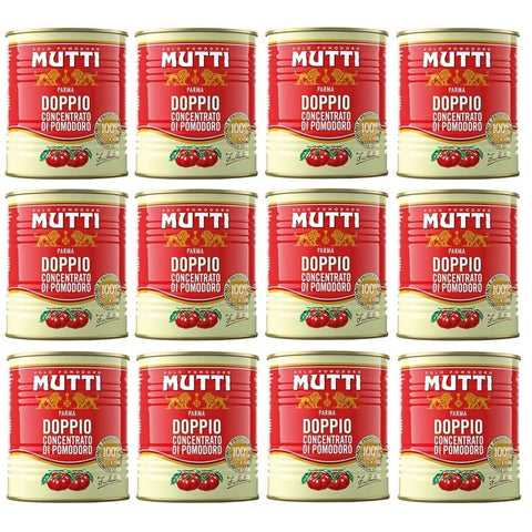 Mutti Gemüse Mutti 12er-Pack Mutti Doppeltes Tomatenkonzentrat Doppio Concentrato di Pomodoro Dose 880 g italienisch Original Gemüsekonserve 8005110020001
