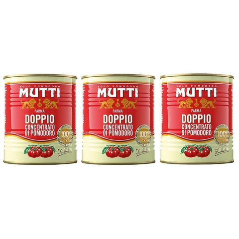 Mutti Gemüse Mutti Doppeltes Tomatenkonzentrat,Doppio Concentrato di Pomodoro,880g Dose 3er-Pack Original italienisch 8005110020001