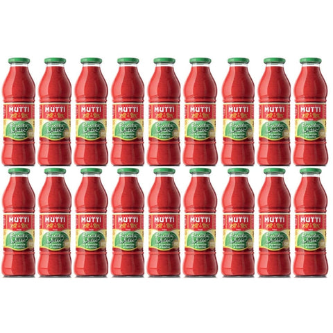 Mutti Gemüse Mutti Passata di Pomodoro al Basilico ( ) 18x700 g italienisch Original Pastasauce 8005110191015