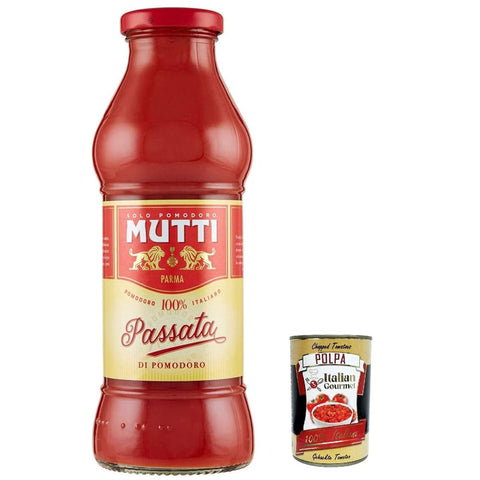 Mutti Koch- & Backzutaten Mutti Passata di Pomodoro Tomatenpaste Tomaten sauce 100% Italienisch 400 g 4x italienisch Original Pastasauce + kostenlos polpa 400 g 8005110630408