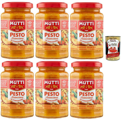Mutti Pesto arancione di pomodoro, 45% des Fetts 6x180g Original italienisch