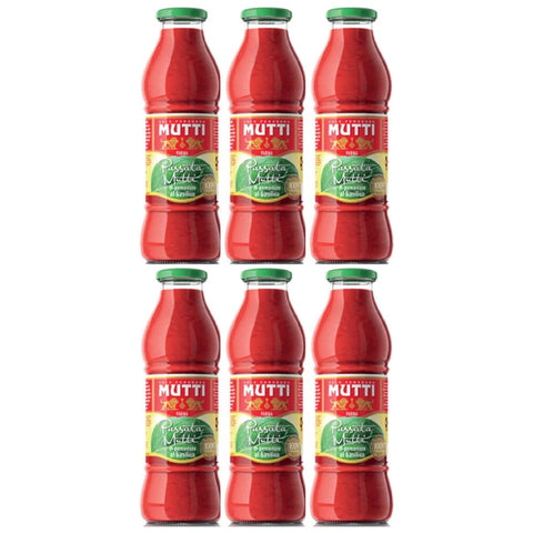 Mutti Tomaten Mutti Passata di Pomodoro al Basilico (6 x 700g) Original italienisch 8005110191015