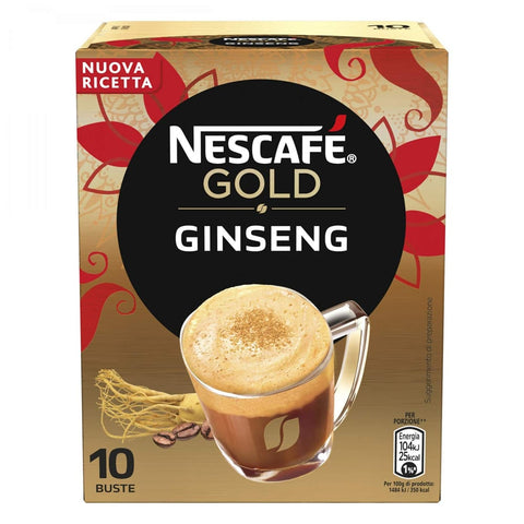 Nescafé Instantkaffee Nescafé Tassen NESCAFE Ginseng Kaffee Coffee Instant 7g kaffeemilch Pulverkaffe 10x Original italienisch 8000300245240