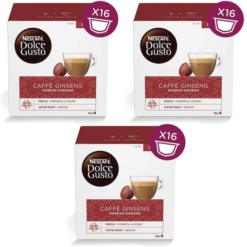 Nestlé Kapseln & Pads Nestlé Nescafé Dolce Gusto Caffé Ginseng Korean Ginseng Kaffeekapsel Kaffee 16 Kapseln7 3x italienisch Original 7613036966405