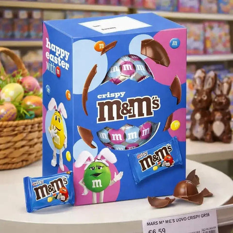 Nestle Riegel Nestle M&M'S CRISPY UOVO DI PASQUA Schokoladenei angereichert mit den berühmten M&M's Crispy Bonbons 3x 156 g italienisch Original