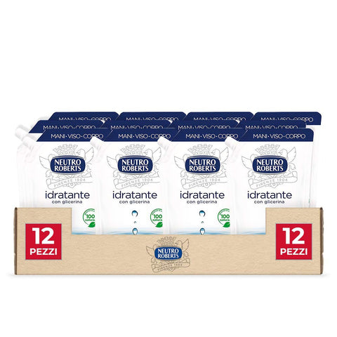 Neutro Roberts Ecopouch Flüssigseife feuchtigkeitsspendend 400 ml 12 Stück italienisch Original Handseife