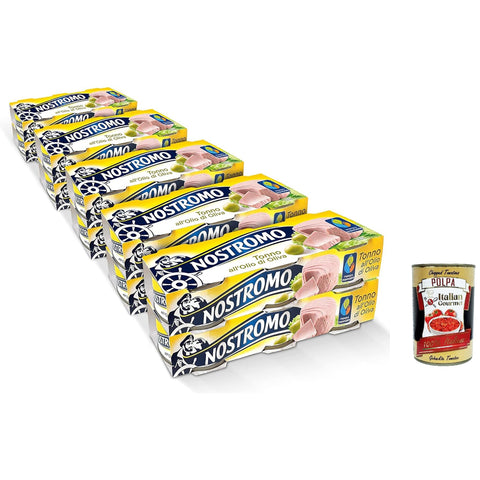 Nostromo Thunfisch mit Olivenöl, 30x 70gr Dosen. Escort -Format aus 10 Packungen. Proteinquelle ohne Konservierungsmittel Original italienisch inkl. Italian Gourmet Polpa 400g