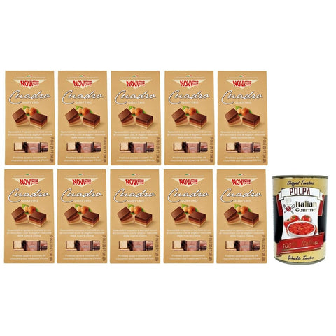 Novi Praline Novi Cuadro Quattro Vier Verschiedene Schichten Köstlicher Schokolade mit Haselnüssen Beutel 10x 150g italienisch Original 8006380334256