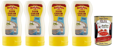 Old El Paso Saucen & Marinaden Old El Paso Panna Acida,Sauerrahm Sour Cream Sauce Würzsauce,für Aperitifs mit Mexikanischem Geschmack 230 g Squeeze italienisch Original 8410076421425