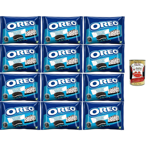 Oreo Brot & Backwaren Oreo Krümel, zerbröckelte Oreo-Originalkekse ohne Sahne, perfekte Zutat für Ihre Rezepte, 12x400 g italienisch inkl. Italian Gourmet Polpa 400g 7622210309747