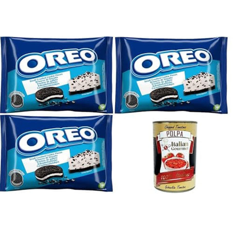 Oreo Brot & Backwaren Oreo Krümel, zerbröckelte Oreo-Originalkekse ohne Sahne, perfekte Zutat für Ihre Rezepte, 3x400 g italienisch inkl. Italian Gourmet Polpa 400g 7622210309747
