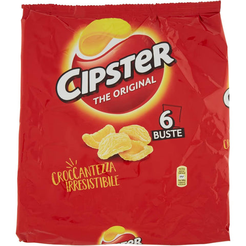 Saiwa Chips Cipster Crisps 3x 6 Portionstüten á 23g kartoffelchips gesalzen 18x Original italienisch