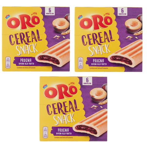 ORO Saiwa Cereal Snack Prugna Müslikeks mit Pflaumenfüllung Kekse Biscuits 162 g italienisch Original