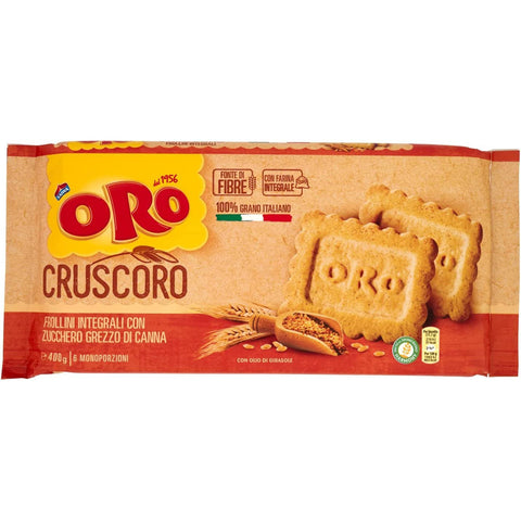 ORO SAIWA cruscoro 400g Italienisch brauner Zucker kekse biscuits cookies 3x Original italienisch