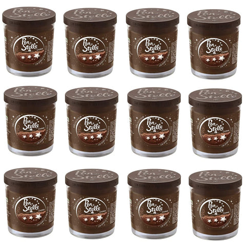 Pan di Stelle Schokoladenaufstrich Pan di Stelle Crema Spalmabile Streichcreme mit Haselnüssen, Kakao und Pan di Stelle Kekse Körnern 190 g italienisch Original 8076809579360