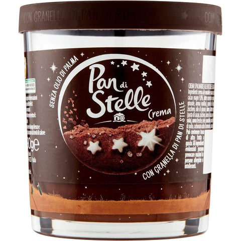 Pan di Stelle Crema Spalmabile Streichcreme mit Haselnüssen Kakao und Pan di Stelle Kekse Körnern 190 g italienisch Original