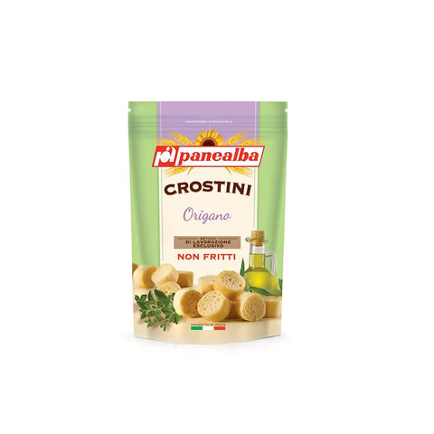 Panealba Salat-Toppings Panealba Crostini Origano Croutons mit Oregano Gesalzener Snack Nicht Gebraten Nicht Frittiertes 100 g italienisch Original 8002333009578
